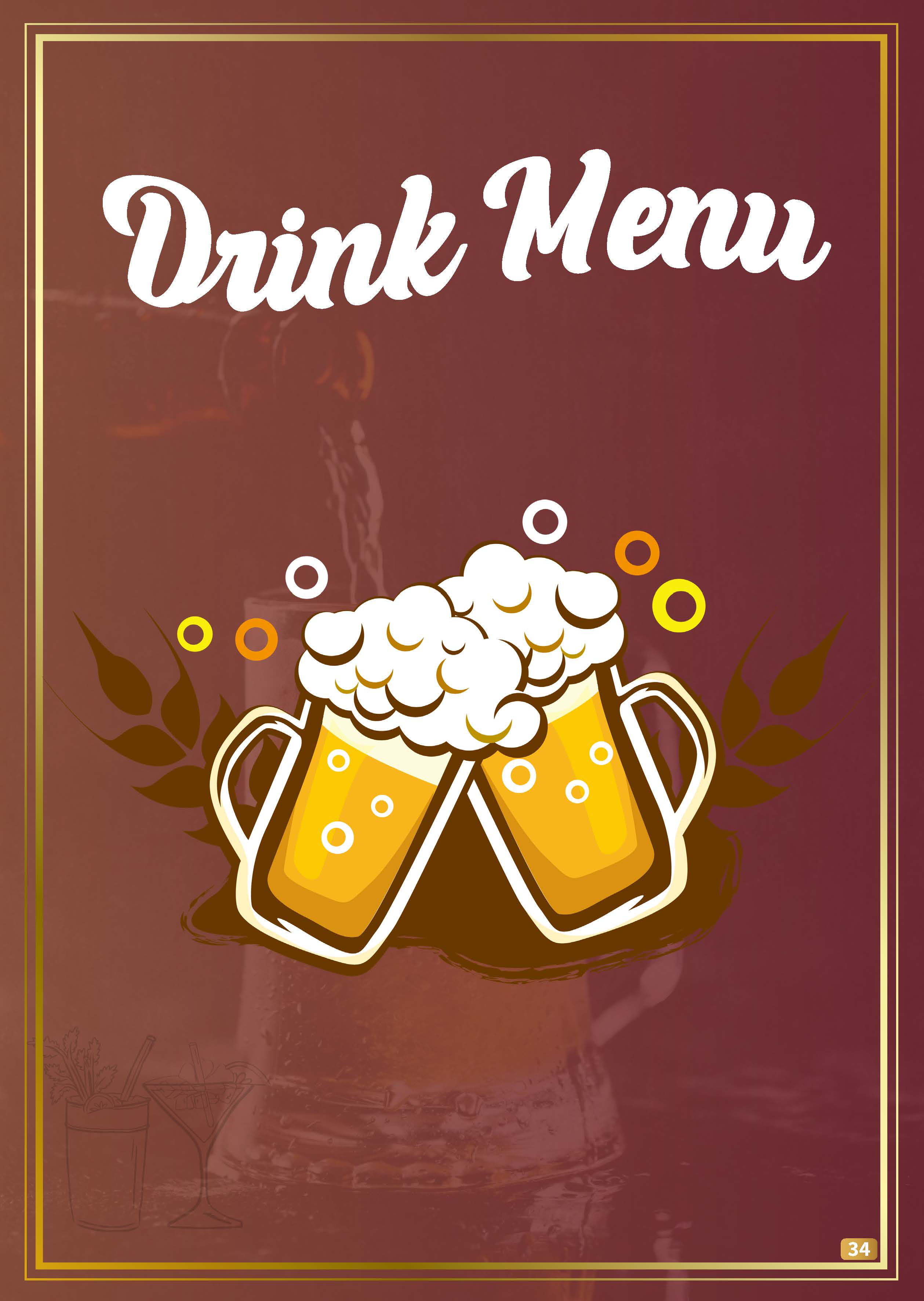 Drinks Menu Cover