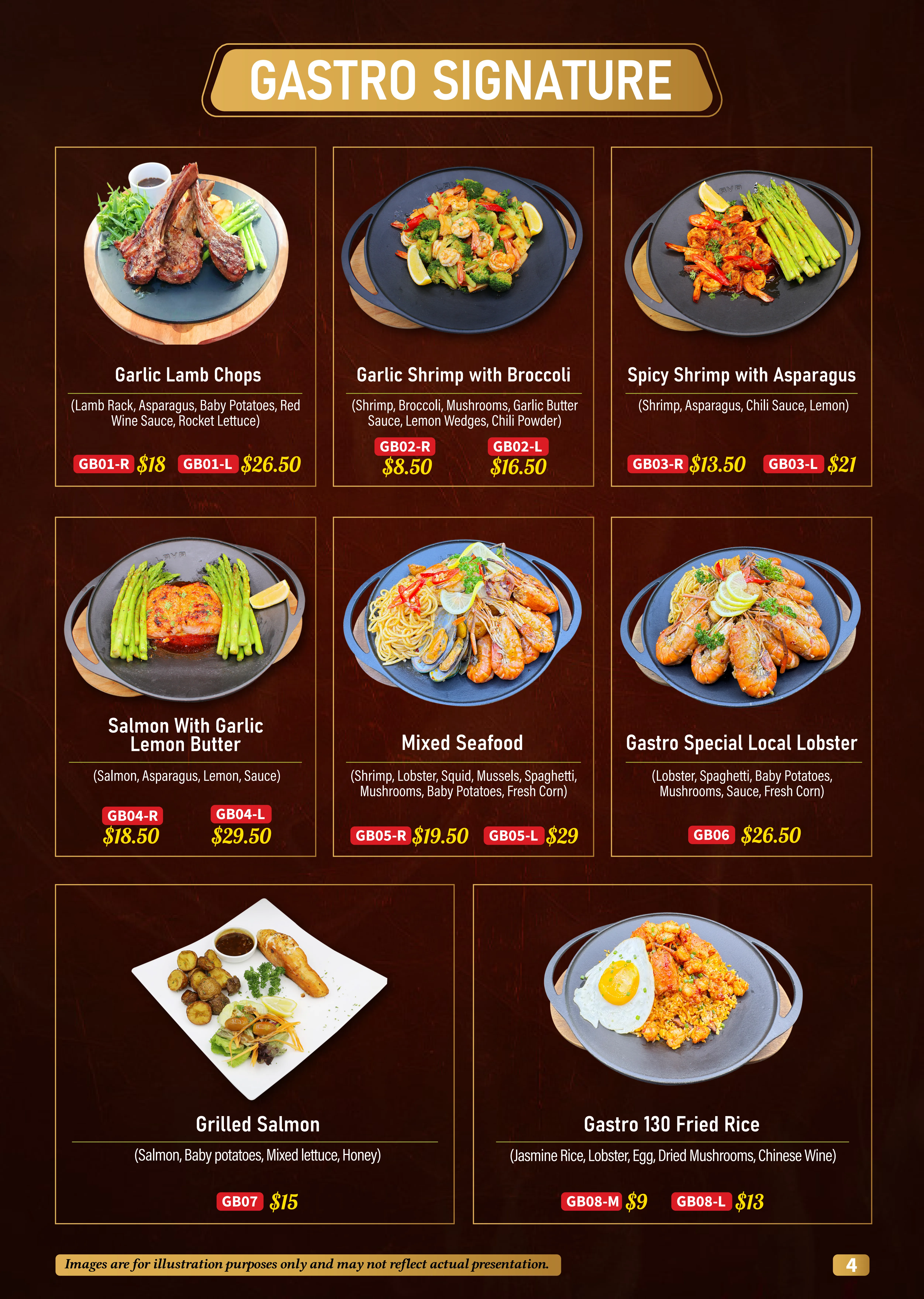 GASTRO Signature Menu