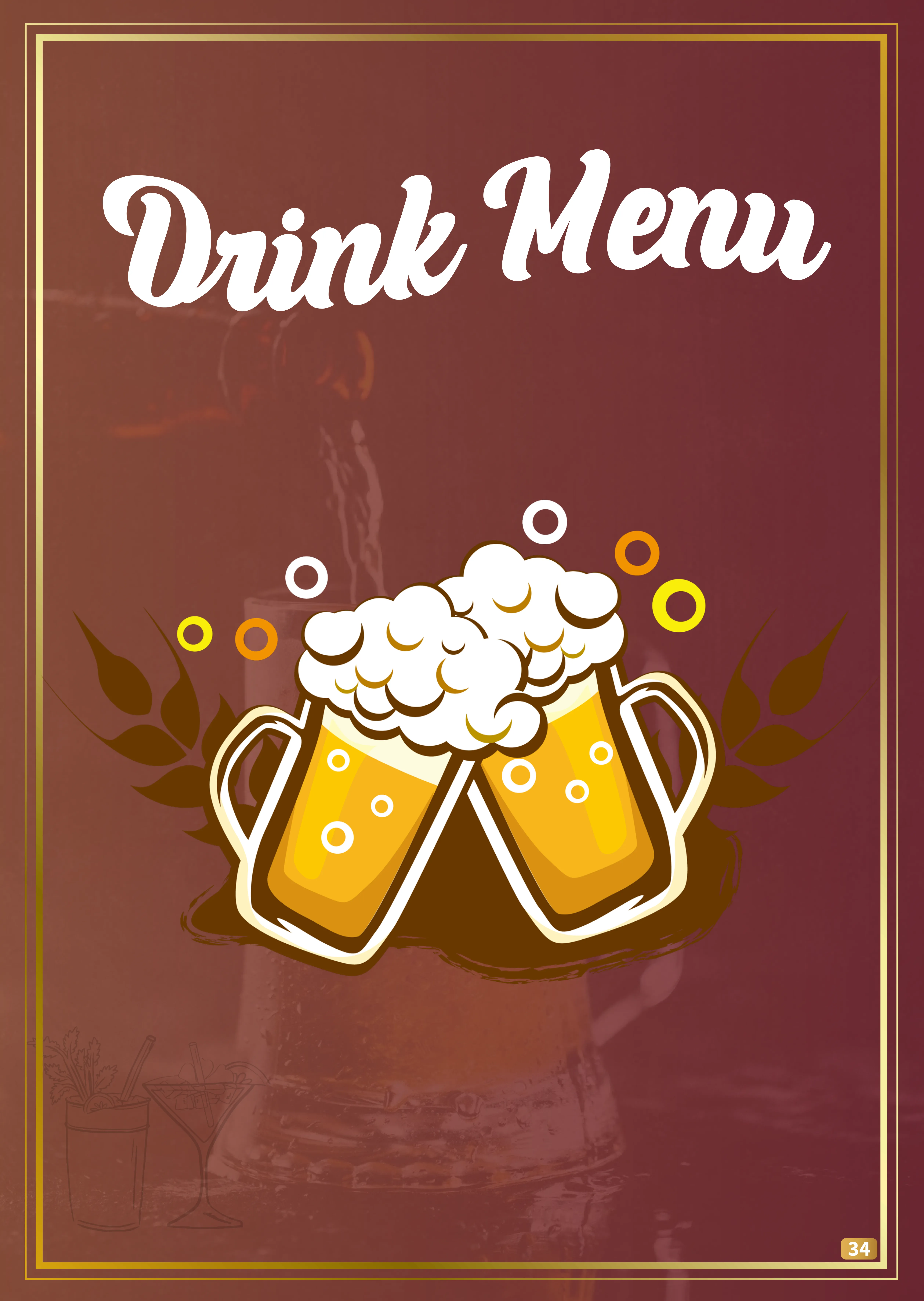 Drinks Menu Cover