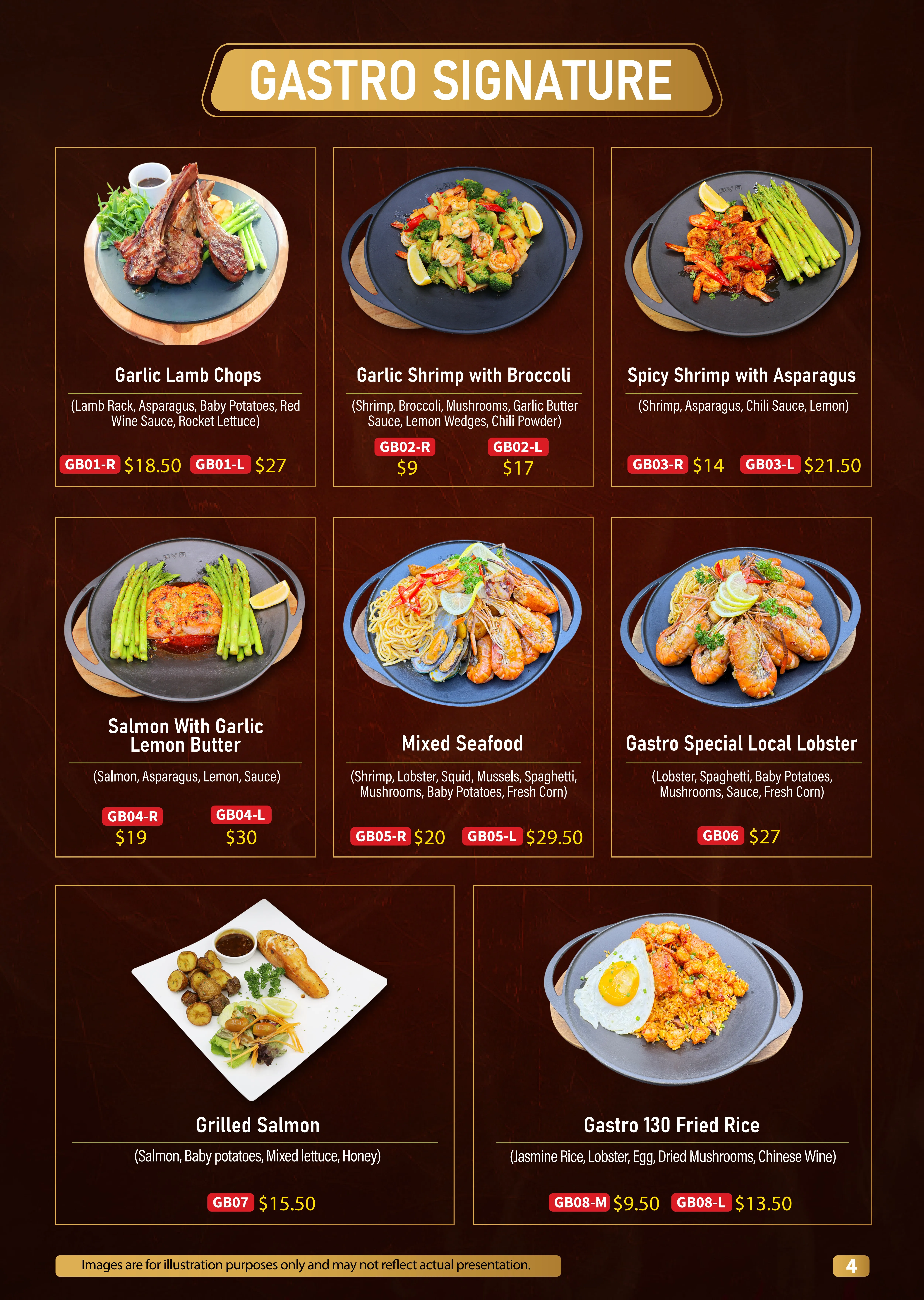 GASTRO Signature Menu